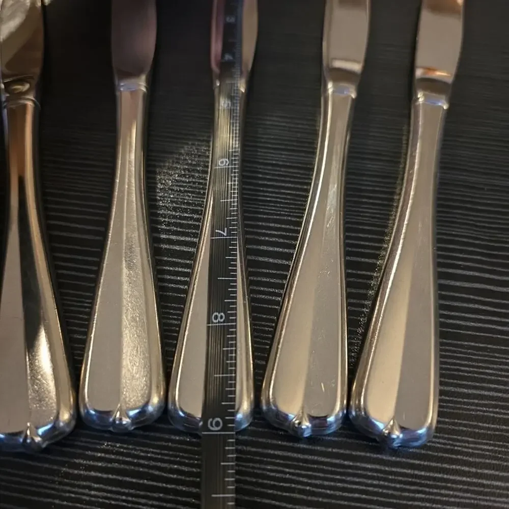 Vintage Oneida Silver Gala Impulse Hollow Knife Modern Set Of 5 1997-2001